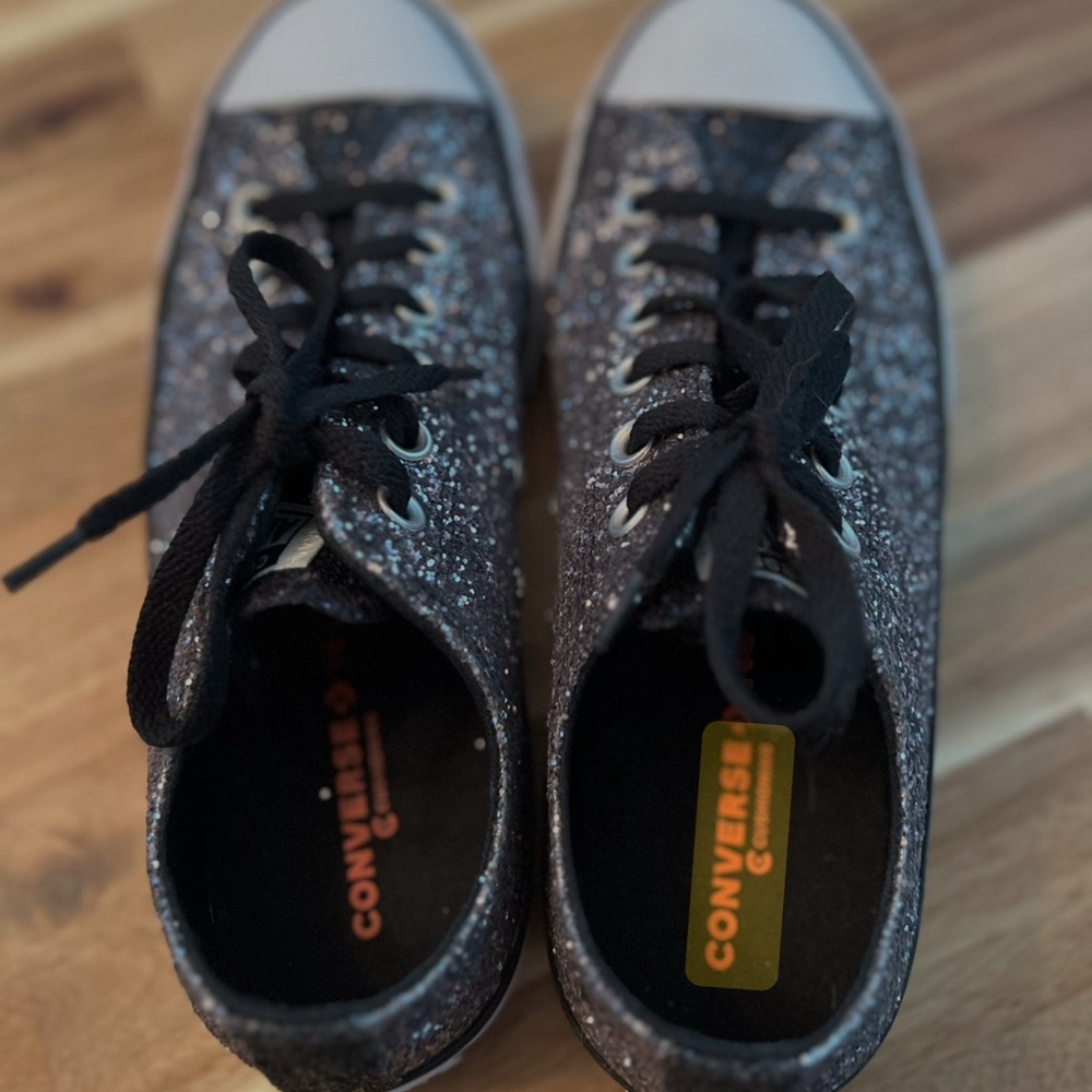 Converse Glittery Black Sneakers